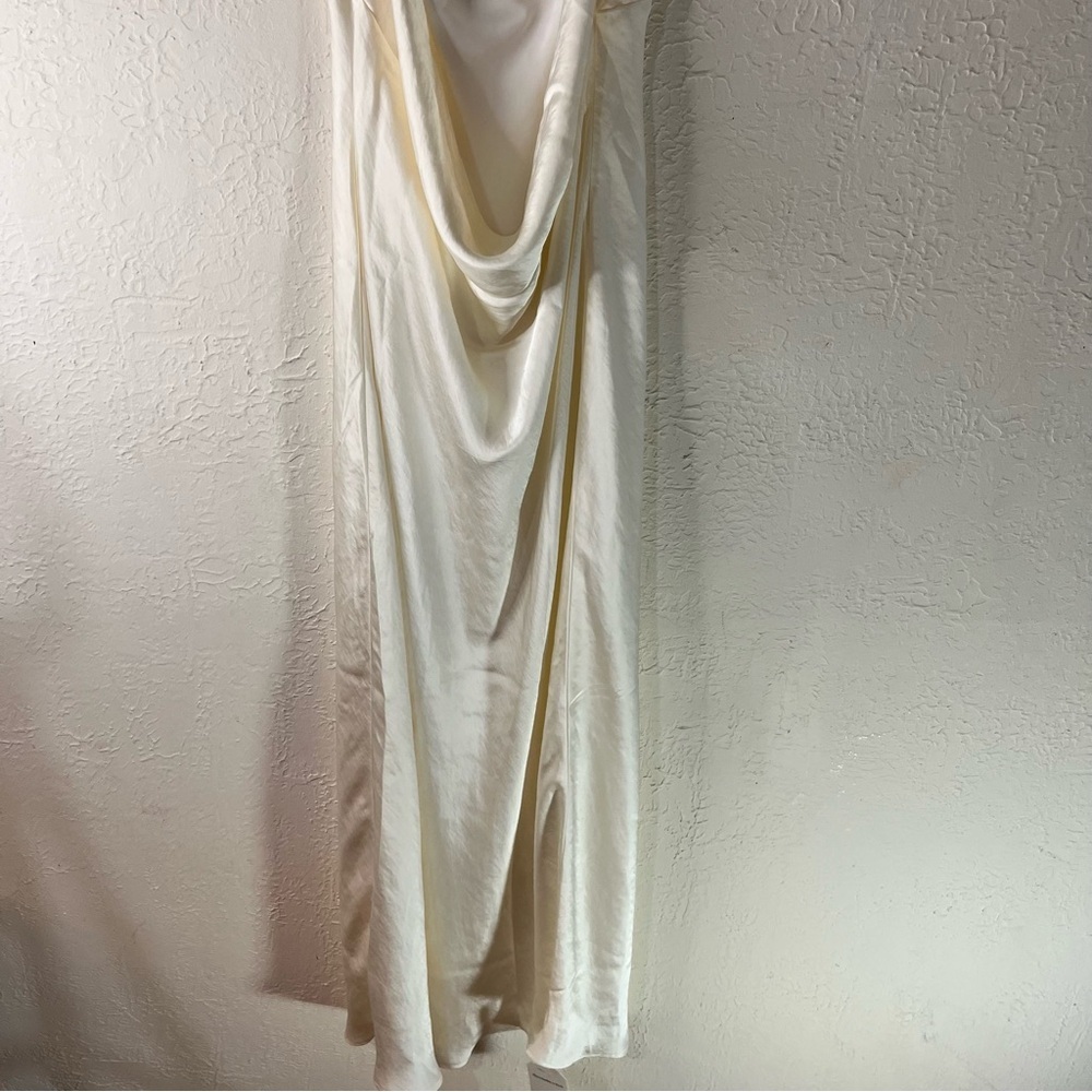 The A&F Julia Slip Cowl Back Bow Maxi Dress in Pearl White - Picture 12 of 15